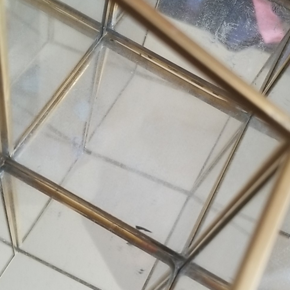Glass, gold, mirrored organizer - Picture 5 of 5